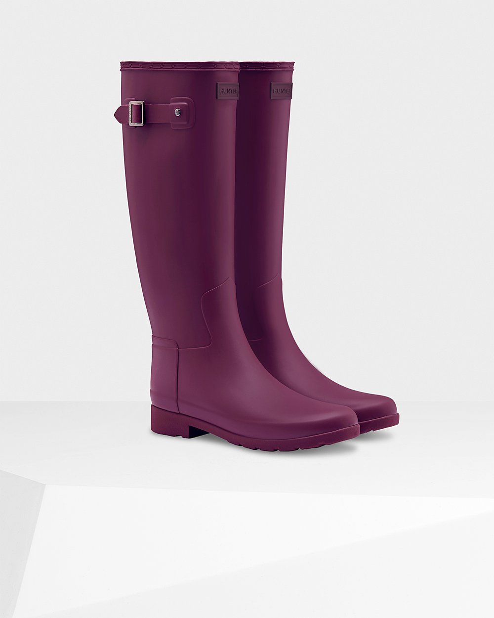 Bottes Hautes de Pluie Hunter Refined Slim Fit Femme Violette NGIDTFW-93